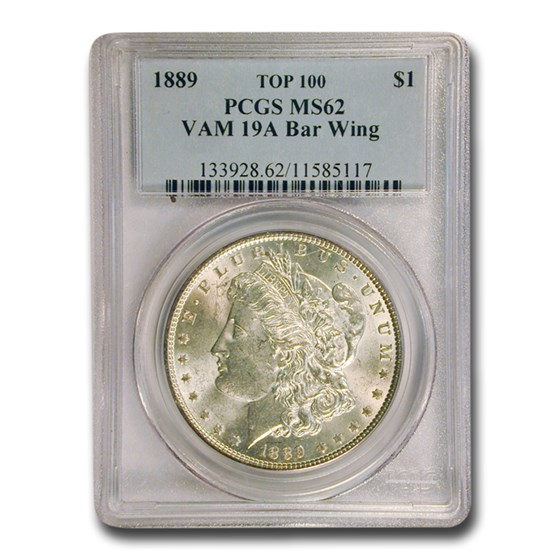1889 Morgan Dollar MS-62 PCGS (VAM 19A Bar Wing) 1889 Morgan Dollar MS-62 PCGS (VAM 19A Bar Wing)